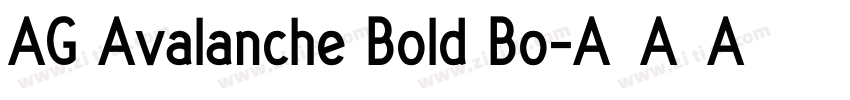 AG Avalanche Bold Bo字体转换